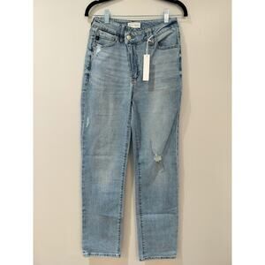 KanCan Women’s High Rise Distressed Straight Jeans Size 5/26